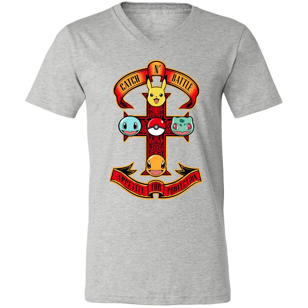 Unisex V-Neck T-Shirt - RQGW6E1V - Athletic Heather - 7