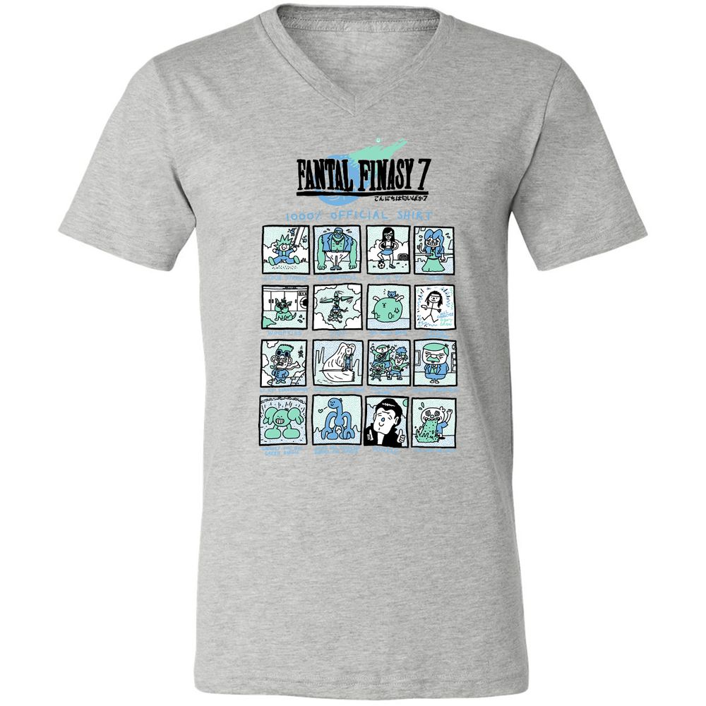 Unisex V-Neck T-Shirt - RRKAWG9L - Athletic Heather - 7