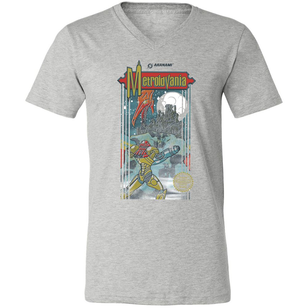 Unisex V-Neck T-Shirt - M2JGYAL6 - Athletic Heather - 7