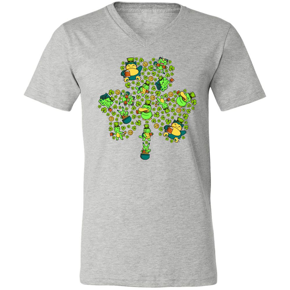 Unisex V-Neck T-Shirt - CLZ618C2 - Athletic Heather - 7