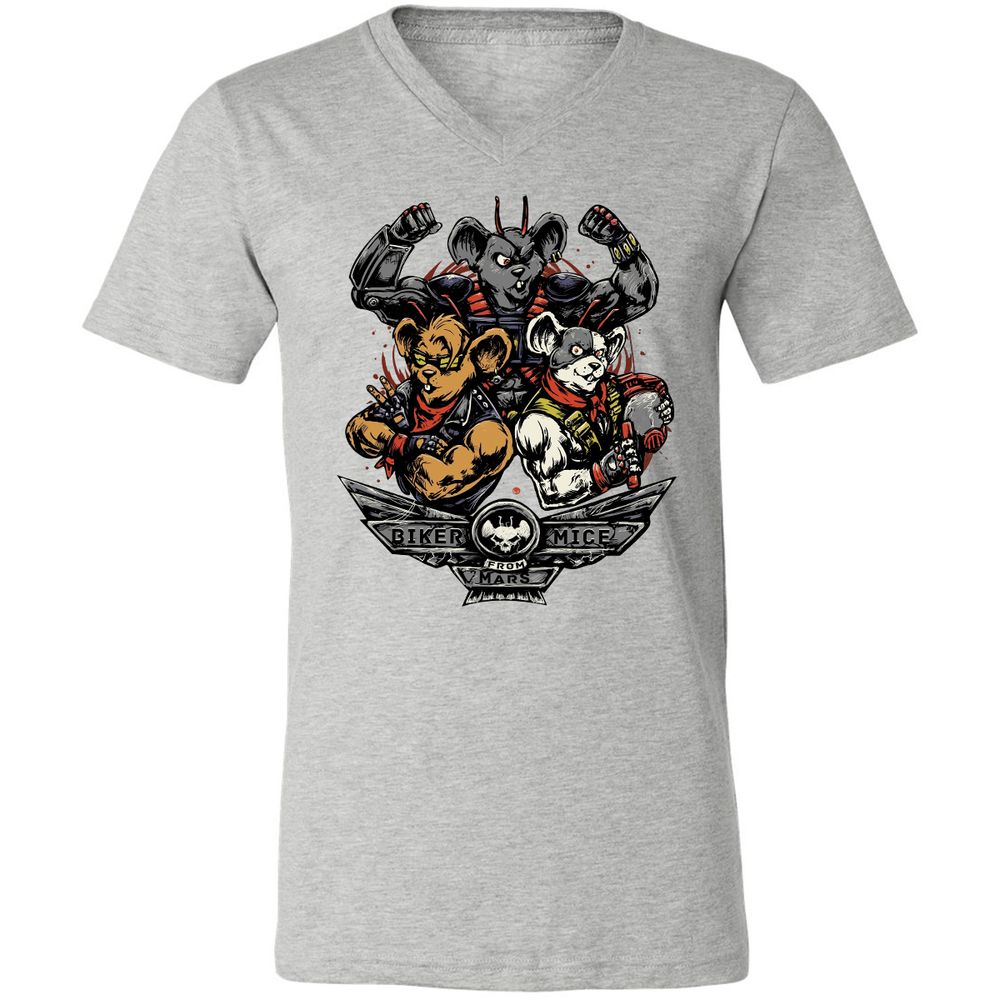 Unisex V-Neck T-Shirt - Z51R8RRB - Athletic Heather - 7