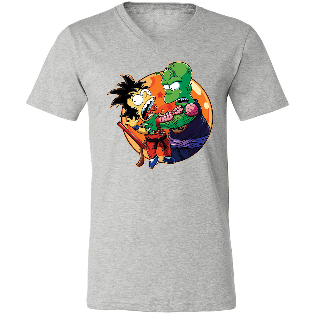 Unisex V-Neck T-Shirt - XSDDKHK3 - Athletic Heather - 7
