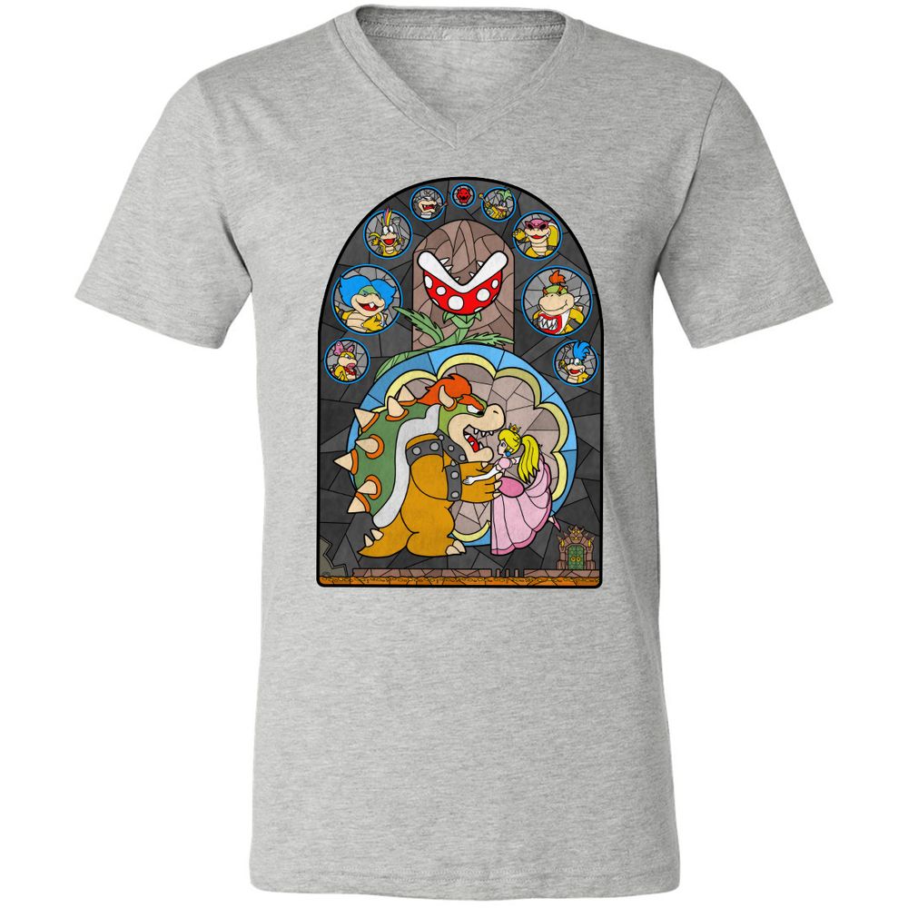 Unisex V-Neck T-Shirt - ZTB5GS8S - Athletic Heather - 7