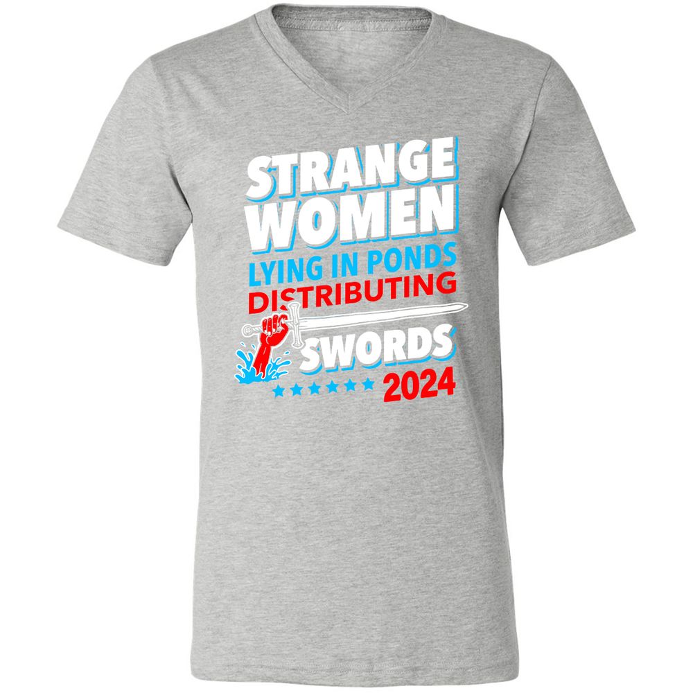 Unisex V-Neck T-Shirt - NBRBET69 - Athletic Heather - 7