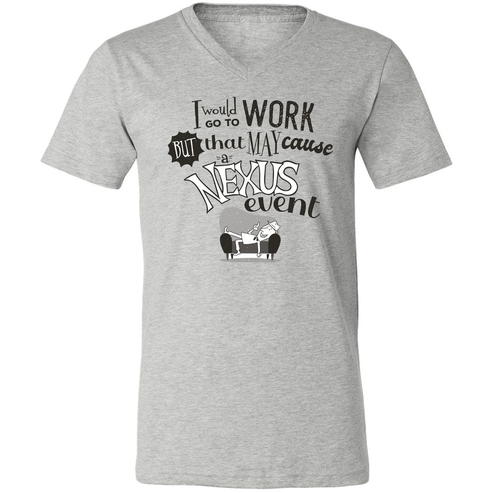 Unisex V-Neck T-Shirt - 6DPNUS1Z - Athletic Heather - 7