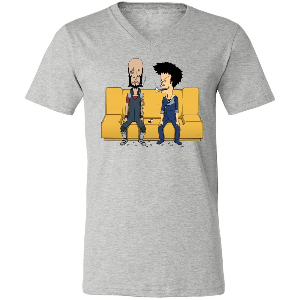 Unisex V-Neck T-Shirt - SLL4CKTH - Athletic Heather - 7