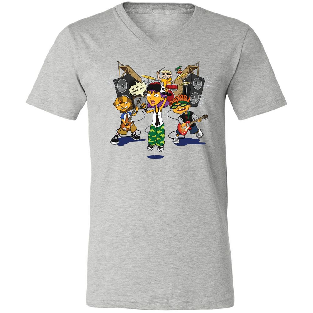 Unisex V-Neck T-Shirt - J887L9YZ - Athletic Heather - 7