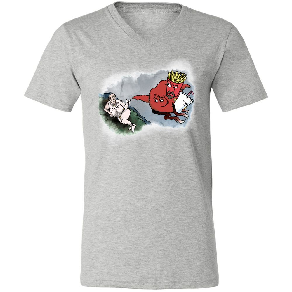 Unisex V-Neck T-Shirt - 96BVNCRV - Athletic Heather - 7