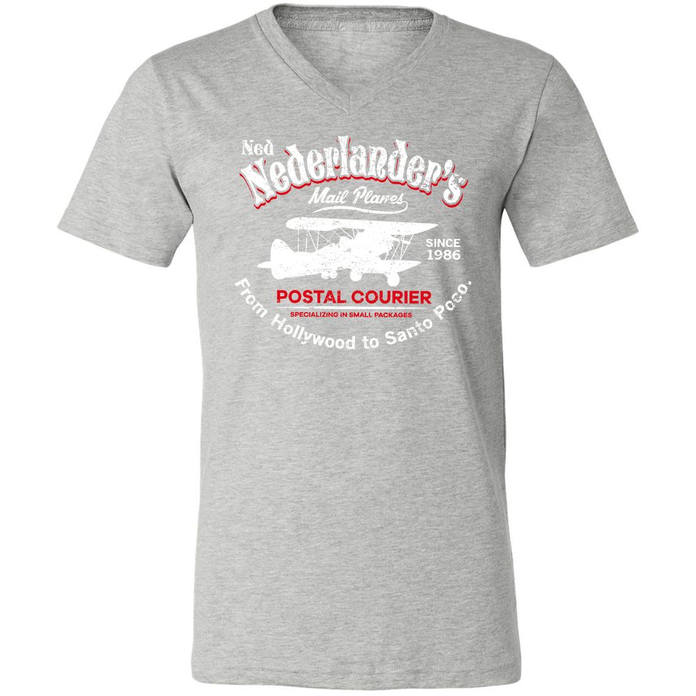 Unisex V-Neck T-Shirt - KGC3GPL1 - Athletic Heather - 7