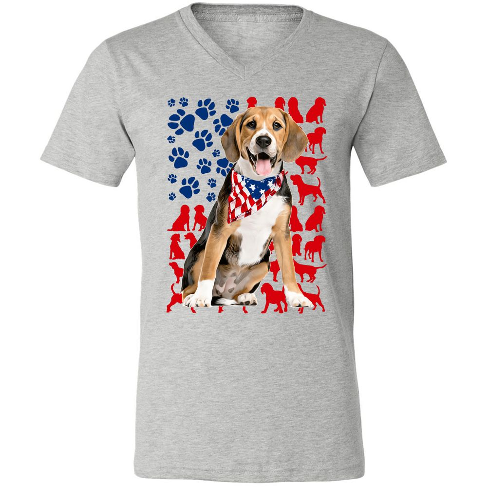 Unisex V-Neck T-Shirt - 5E3M86KT - Athletic Heather - 7