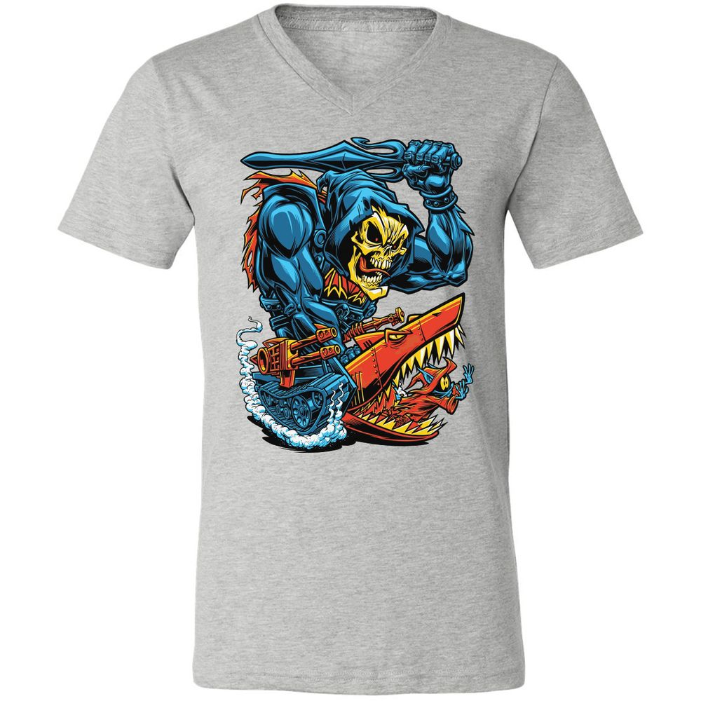 Unisex V-Neck T-Shirt - E6TL76YM - Athletic Heather - 7