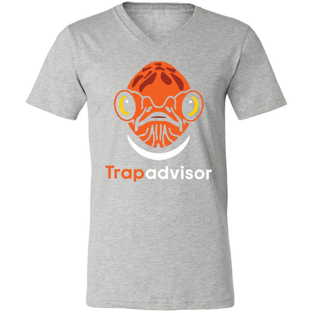 Unisex V-Neck T-Shirt - 37K9DTAN - Athletic Heather - 7