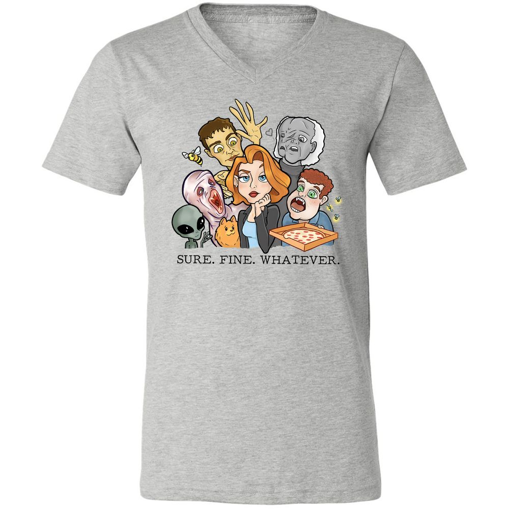 Unisex V-Neck T-Shirt - UX5LTVTW - Athletic Heather - 7