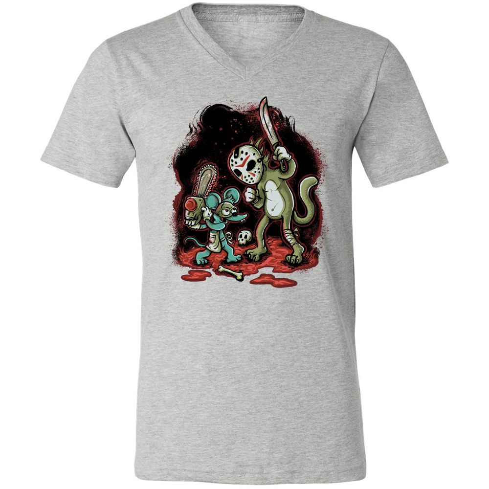 Unisex V-Neck T-Shirt - Y1M316Y4 - Athletic Heather - 7