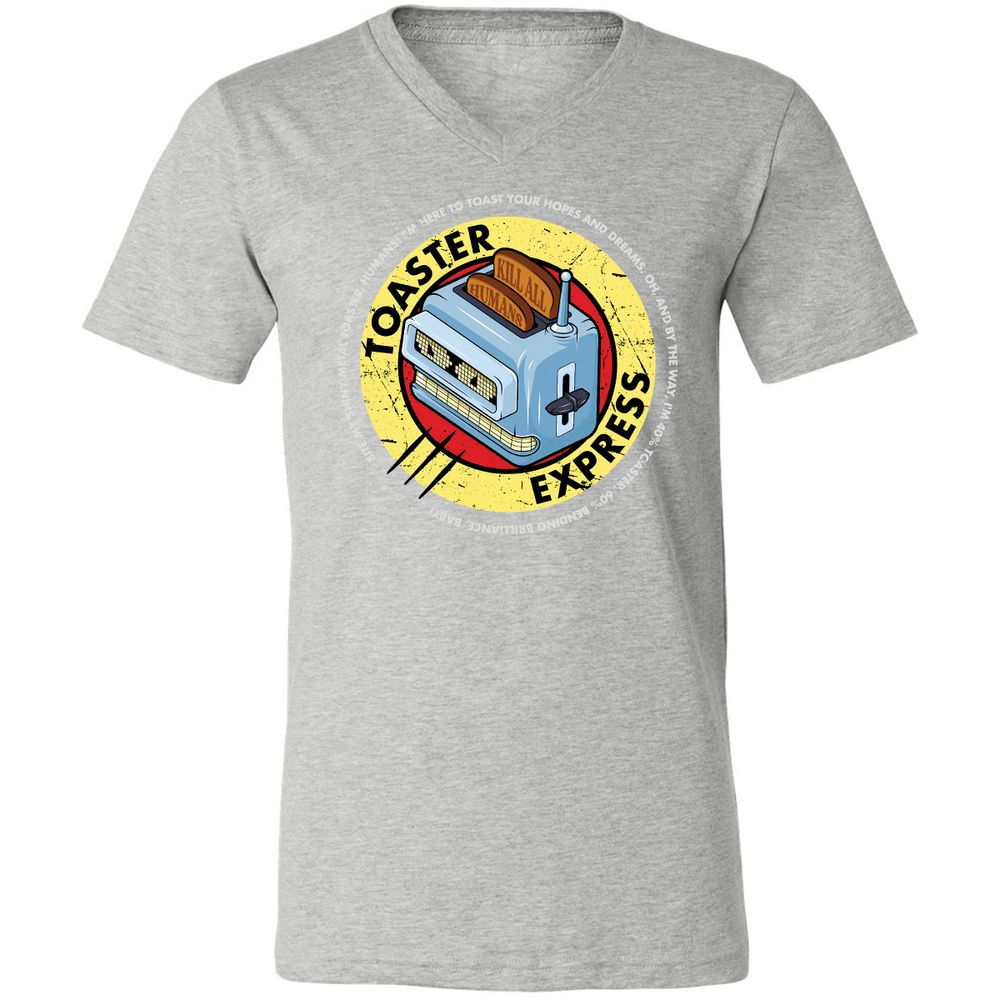 Unisex V-Neck T-Shirt - 9W6R79E7 - Athletic Heather - 7