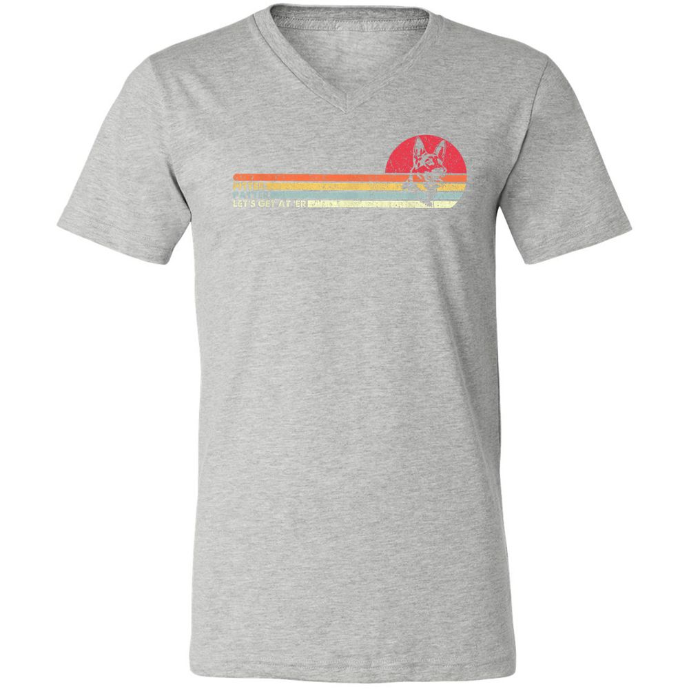 Unisex V-Neck T-Shirt - NK9V5LD3 - Athletic Heather - 7