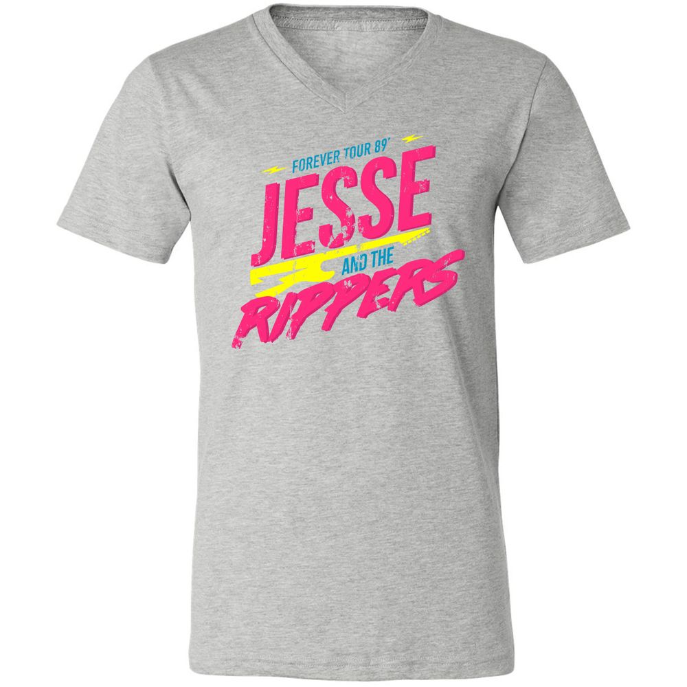 Unisex V-Neck T-Shirt - K2JCZP6X - Athletic Heather - 7