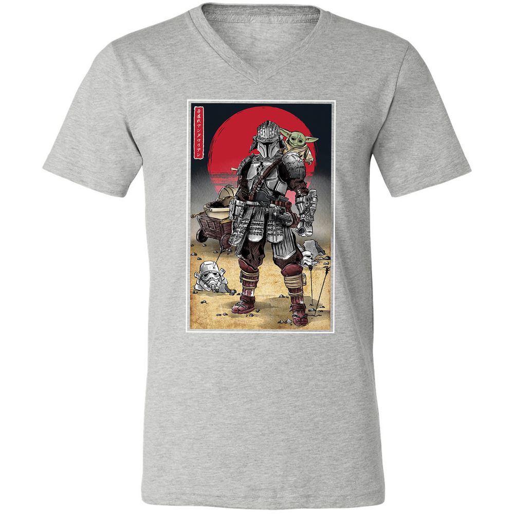 Unisex V-Neck T-Shirt - KEJKCCFN - Athletic Heather - 7