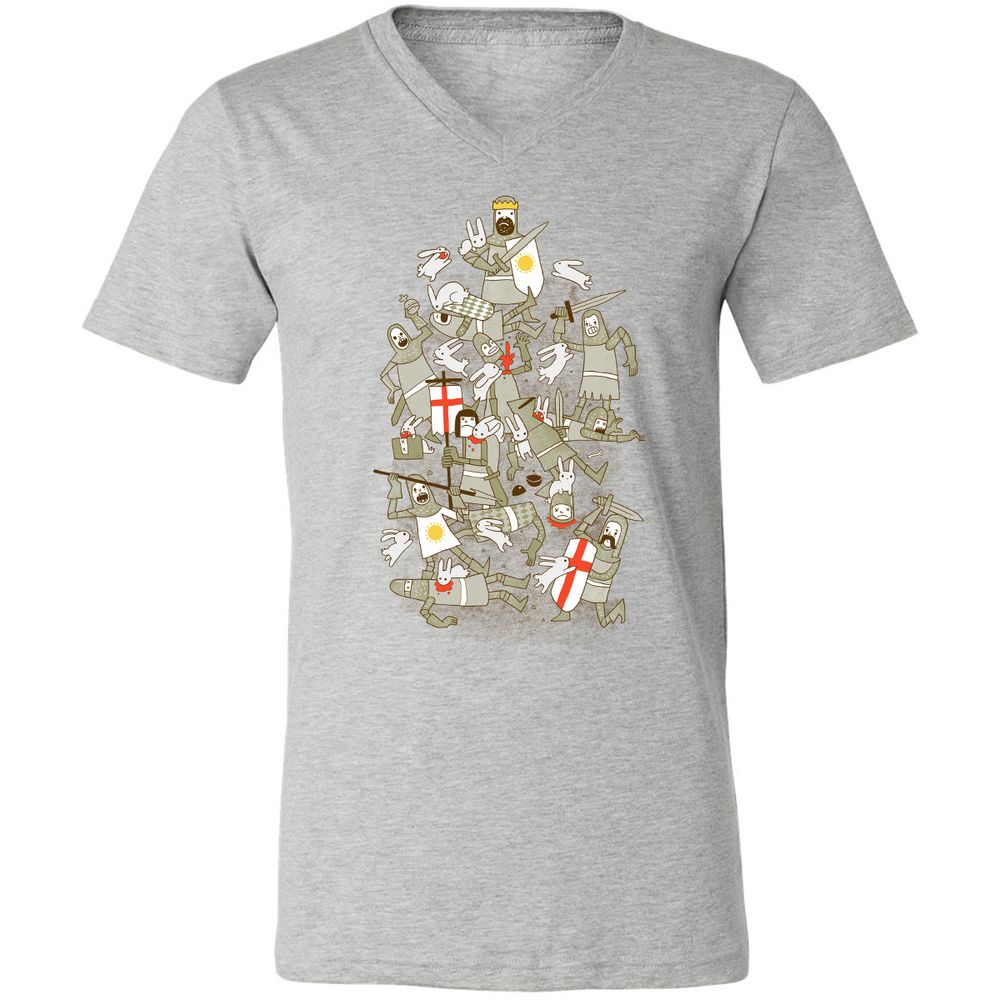 Unisex V-Neck T-Shirt - CYMH6Y37 - Athletic Heather - 7