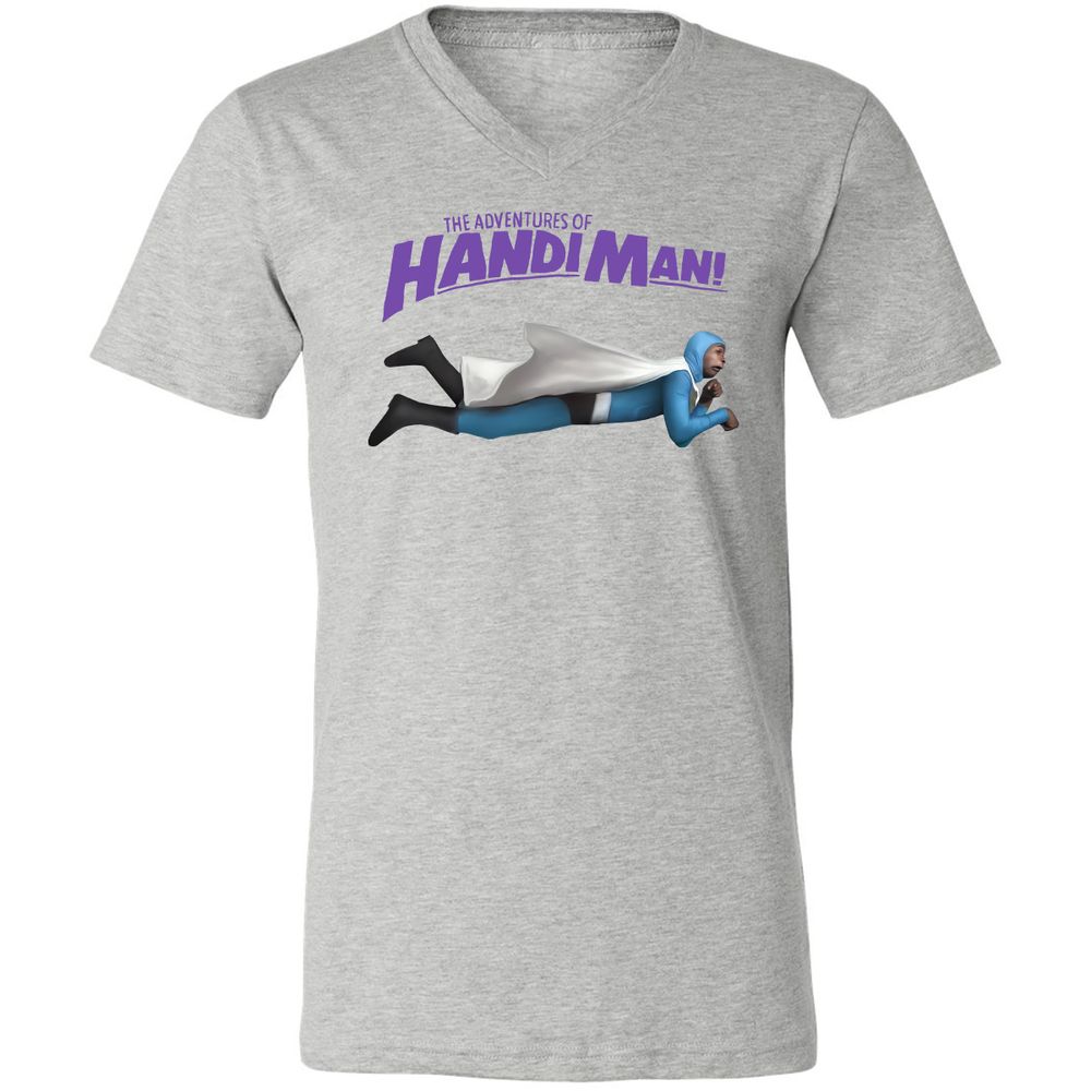 Unisex V-Neck T-Shirt - 6UEEKG3V - Athletic Heather - 7