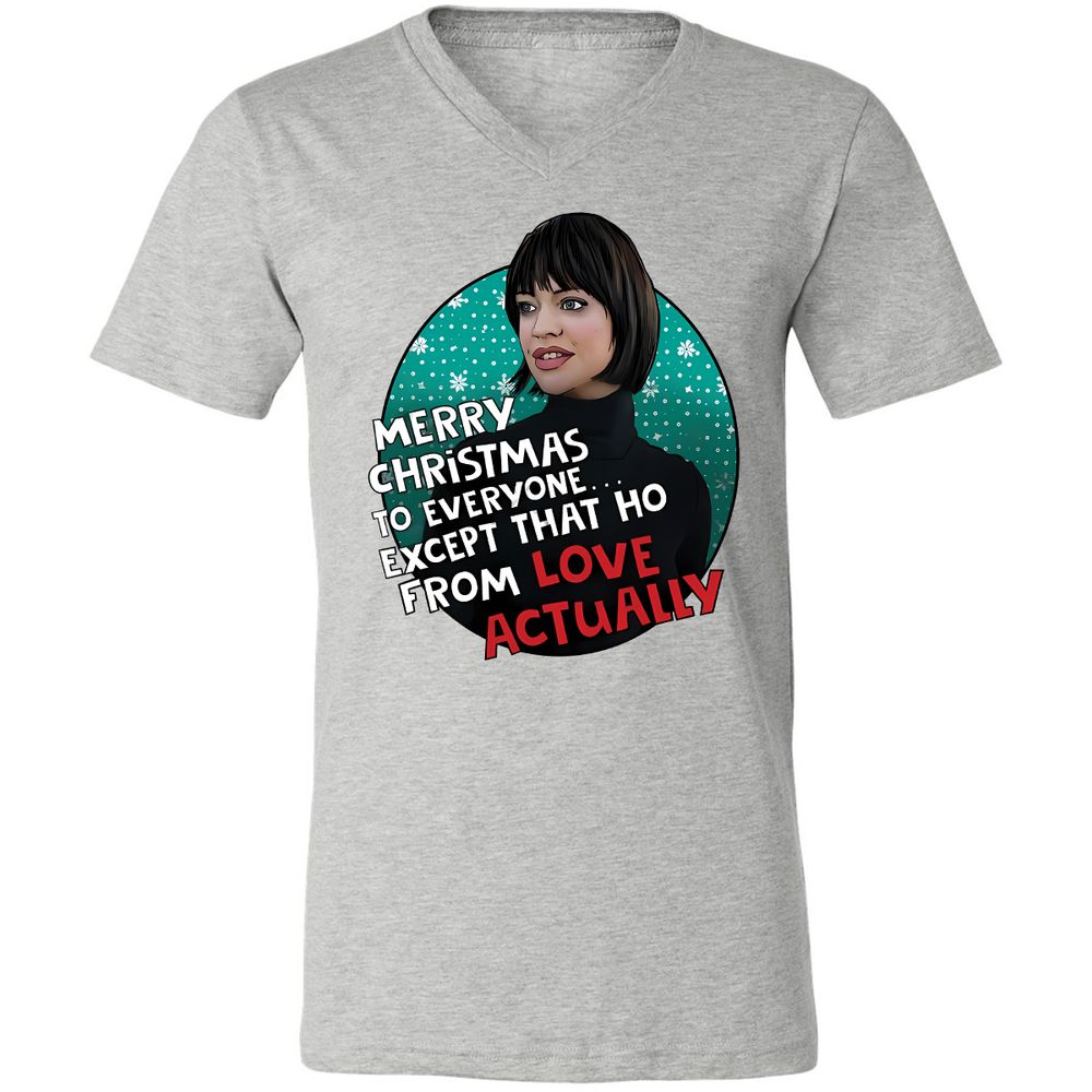 Unisex V-Neck T-Shirt - JBU8YF6Z - Athletic Heather - 7