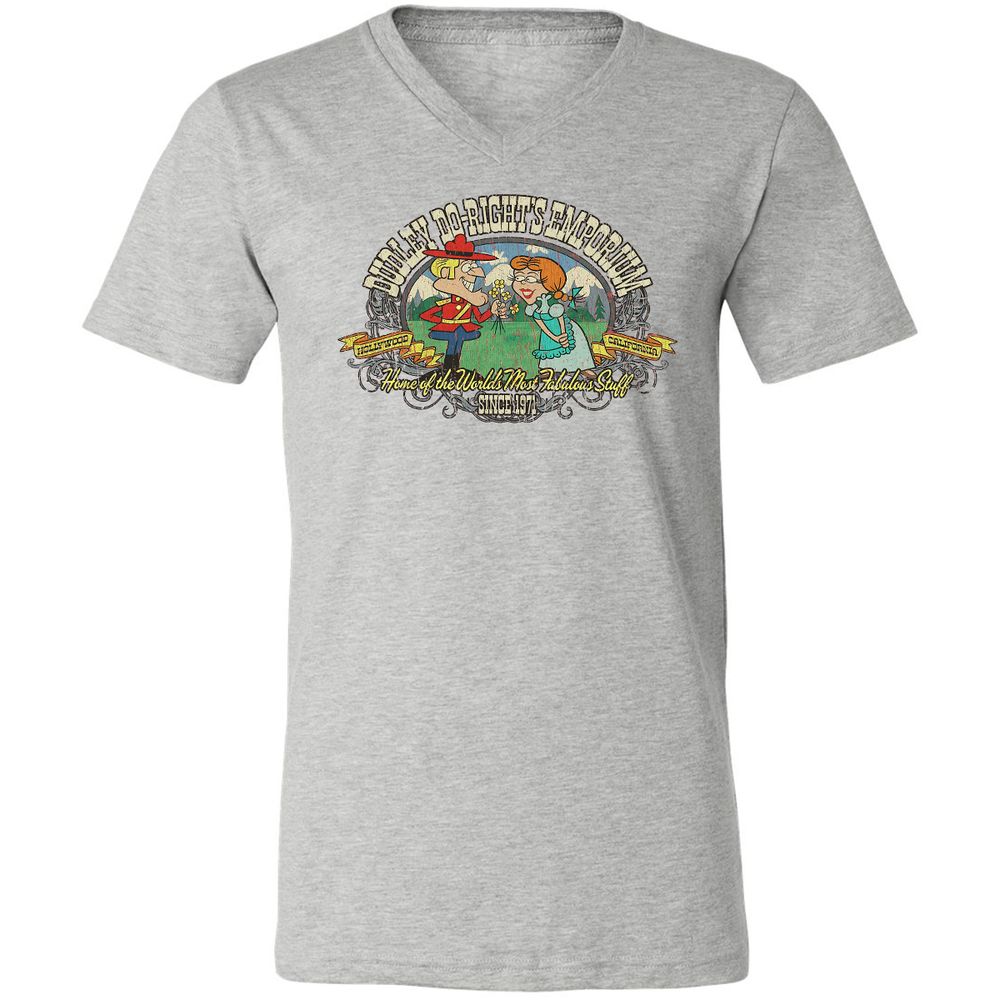 Unisex V-Neck T-Shirt - W5MJZJLQ - Athletic Heather - 7