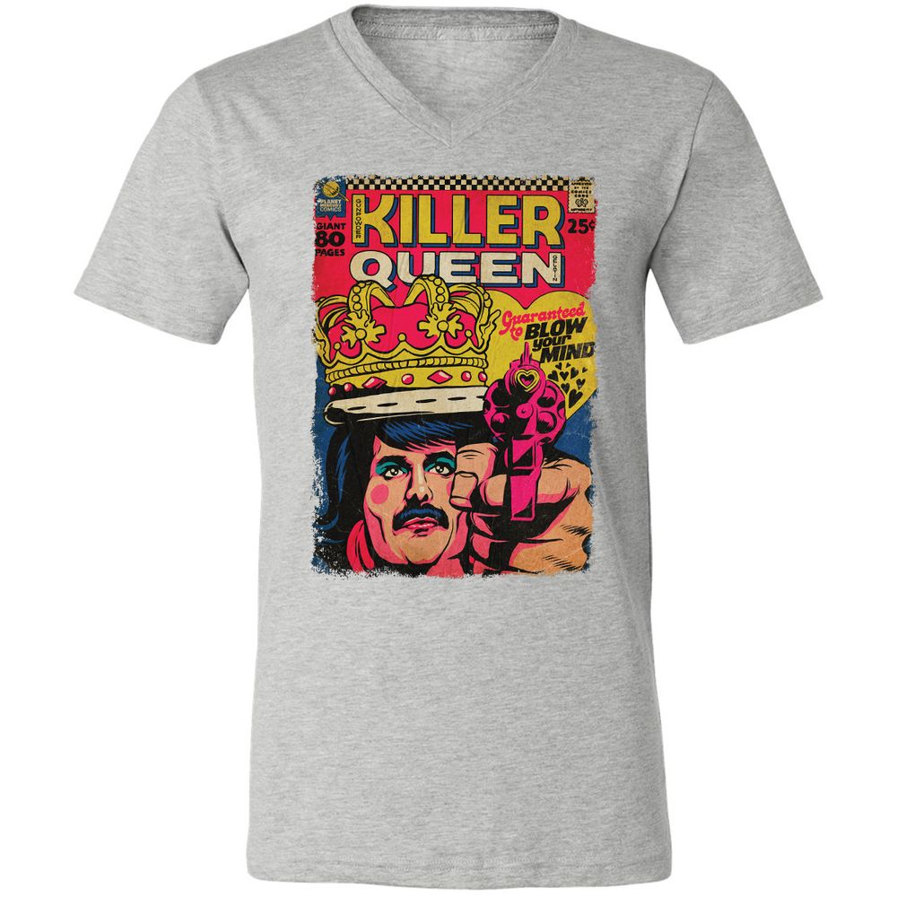 Unisex V-Neck T-Shirt - 919DA3VK - Athletic Heather - 7