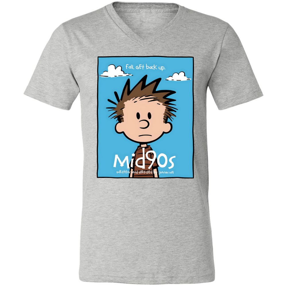 Unisex V-Neck T-Shirt - 4LGGD5H2 - Athletic Heather - 7