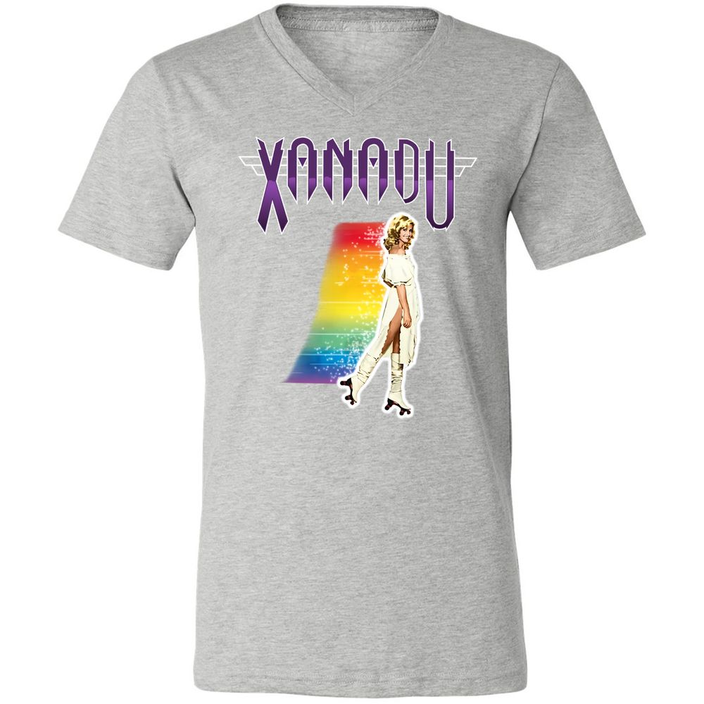 Unisex V-Neck T-Shirt - 5UT8SRQH - Athletic Heather - 7