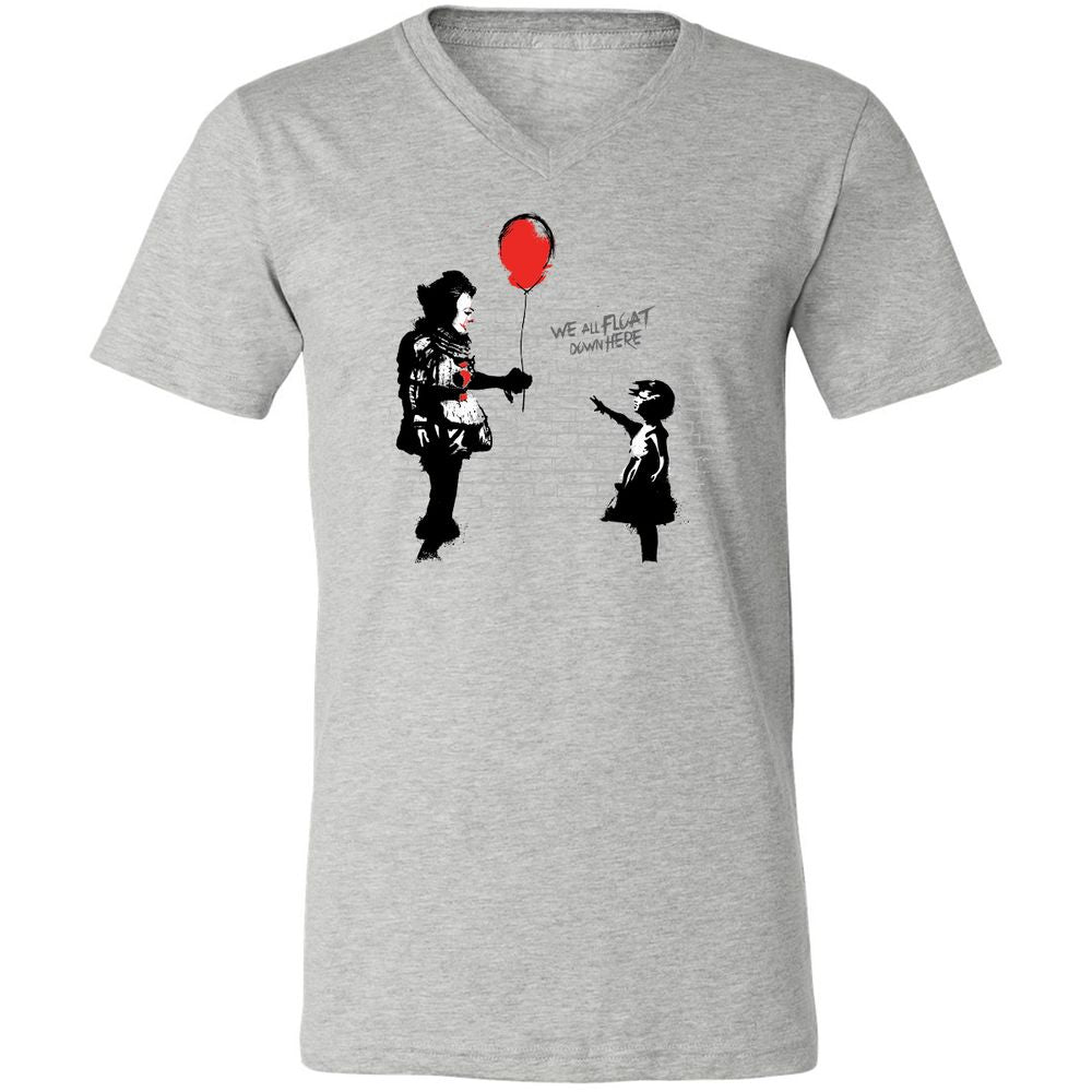 Unisex V-Neck T-Shirt - C7X85UJN - Athletic Heather - 7