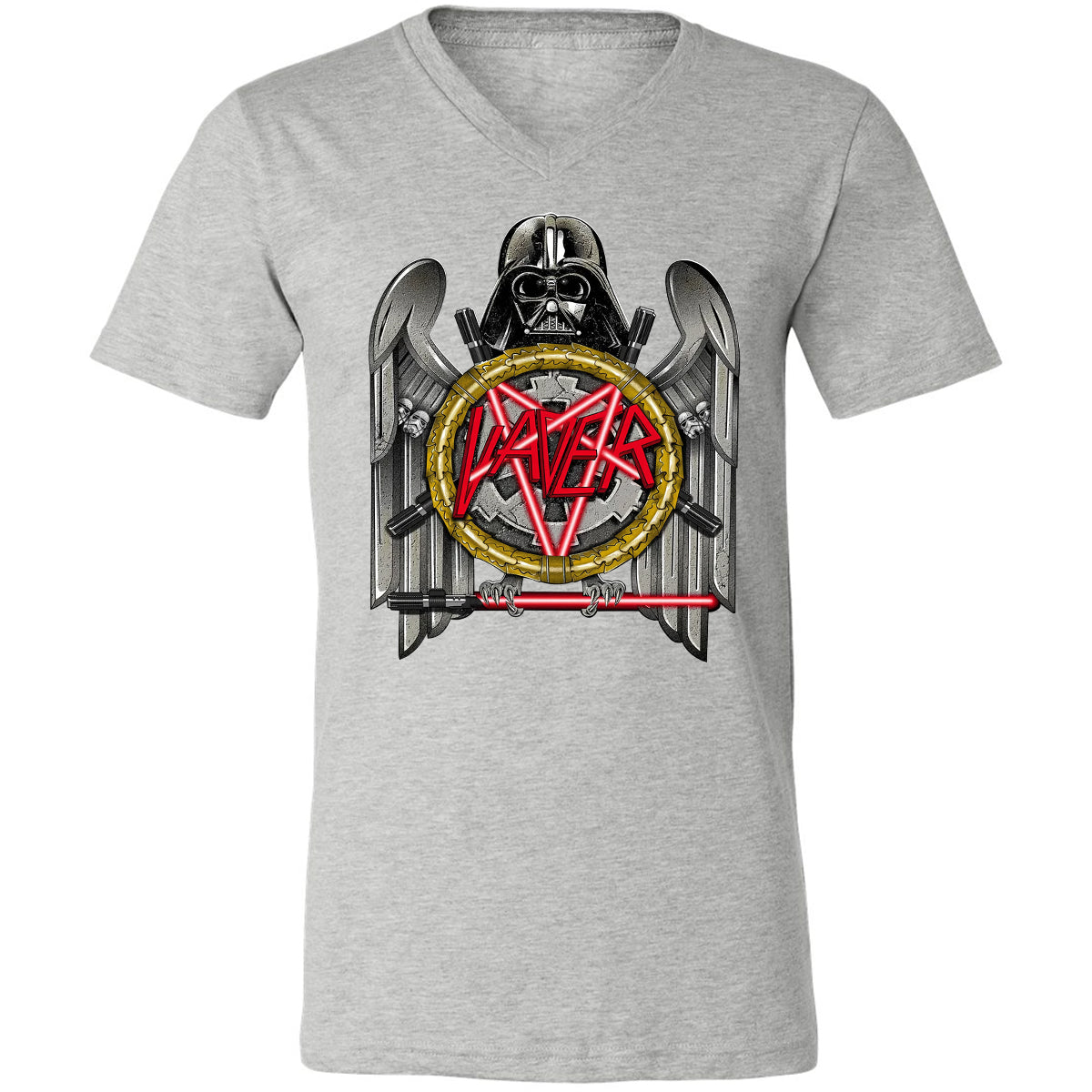 Unisex V-Neck T-Shirt - LQHHBQDZ - Athletic Heather - 7