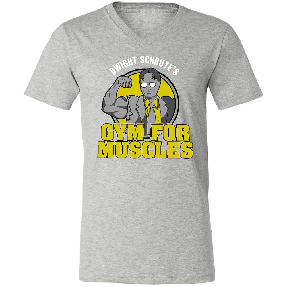 Unisex V-Neck T-Shirt - 9UJE8S9S - Athletic Heather - 7