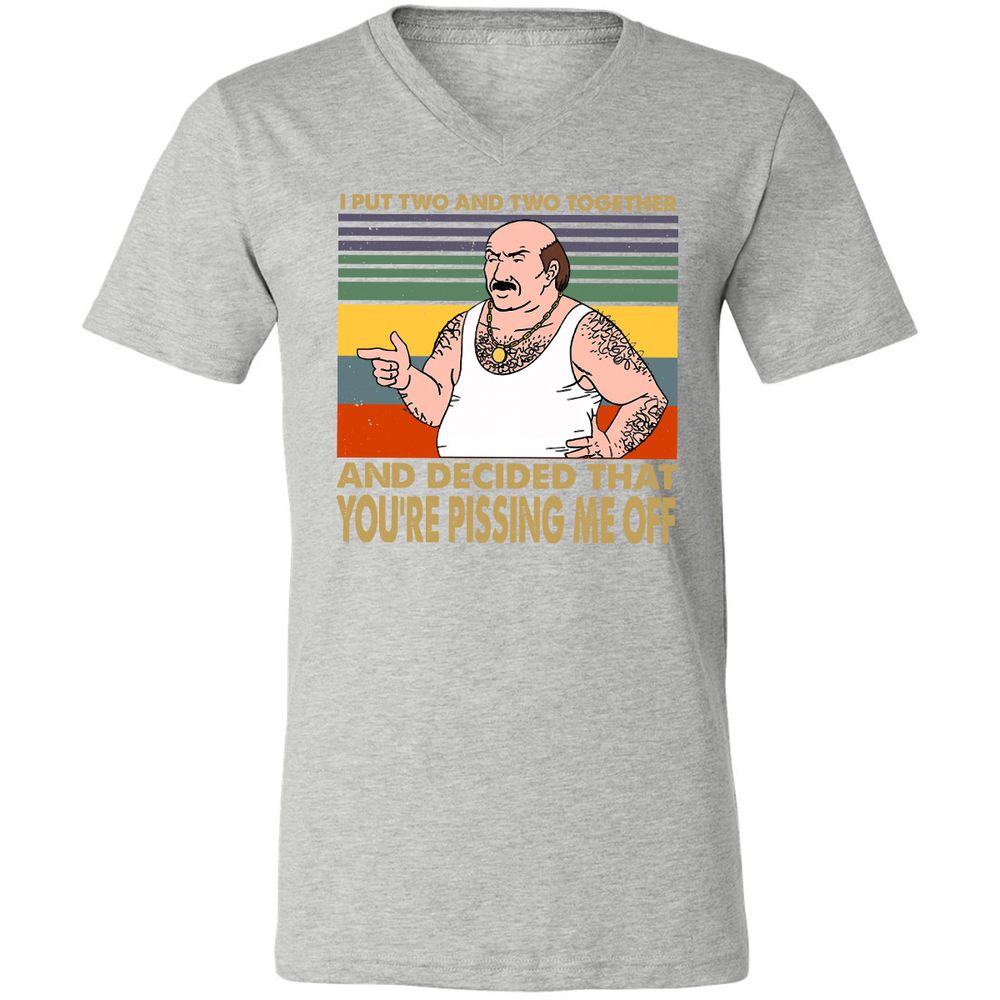 Unisex V-Neck T-Shirt - LXETMS46 - Athletic Heather - 7