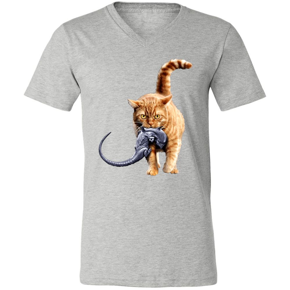 Unisex V-Neck T-Shirt - T1YKC78L - Athletic Heather - 7