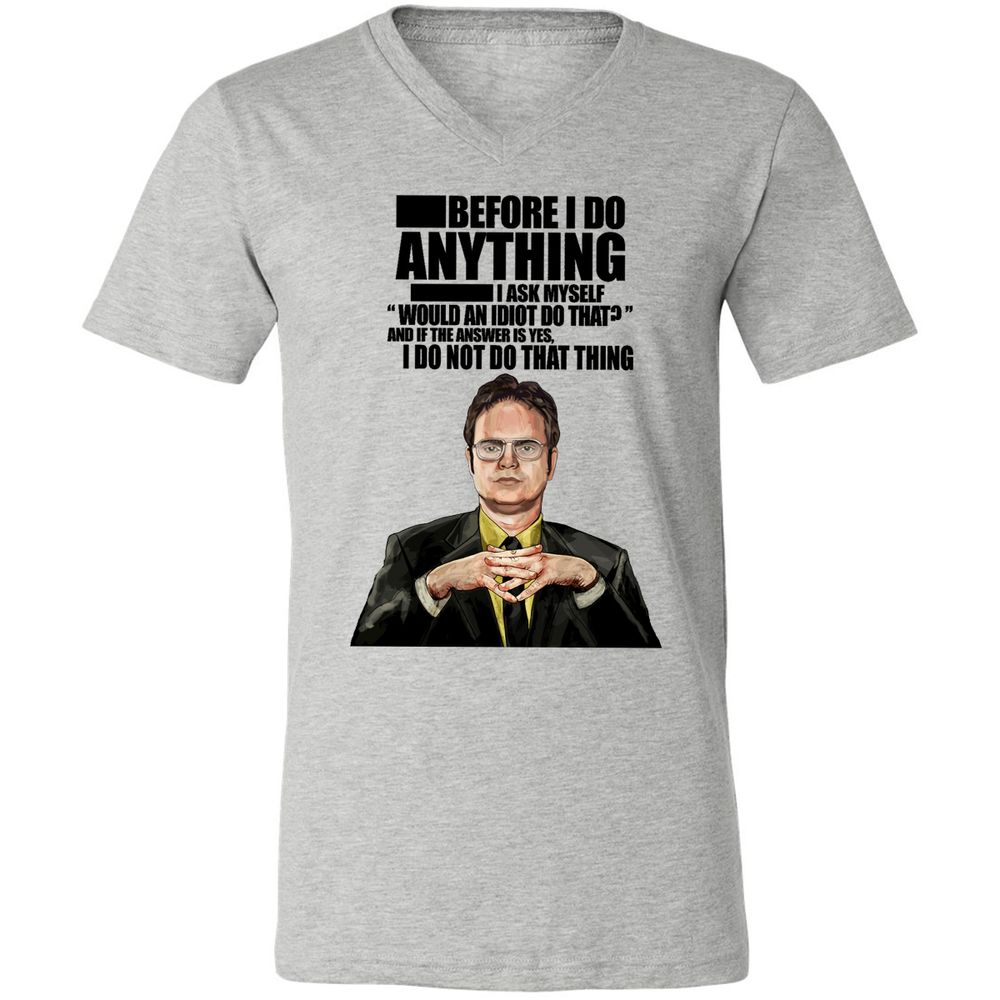 Unisex V-Neck T-Shirt - YZEMGAD4 - Athletic Heather - 7