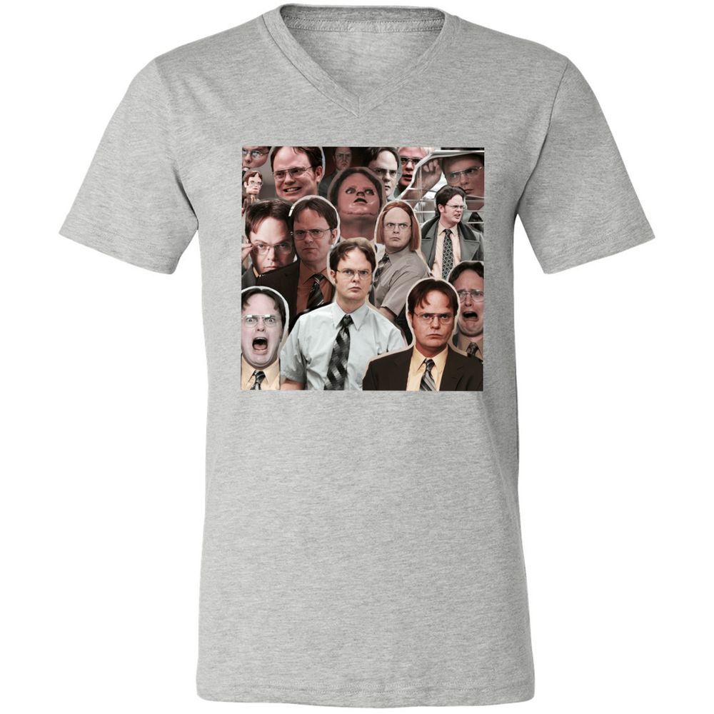 Unisex V-Neck T-Shirt - 3XNNGD1B - Athletic Heather - 7