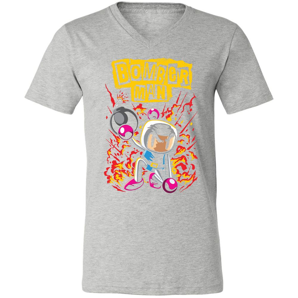Unisex V-Neck T-Shirt - 7Q7M147A - Athletic Heather - 7