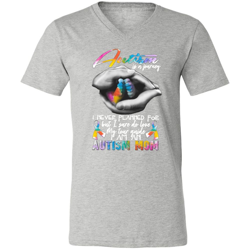 Unisex V-Neck T-Shirt - P1BDKZLG - Athletic Heather - 7