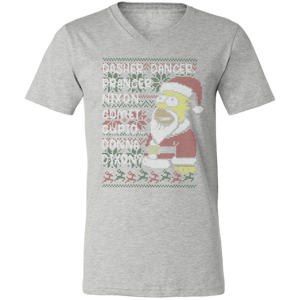 Unisex V-Neck T-Shirt - XU99ZG5J - Athletic Heather - 7