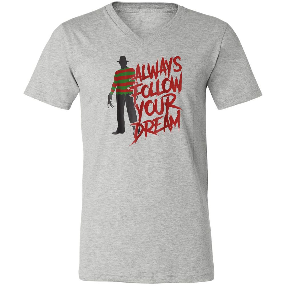 Unisex V-Neck T-Shirt - GDYDKJDM - Athletic Heather - 7