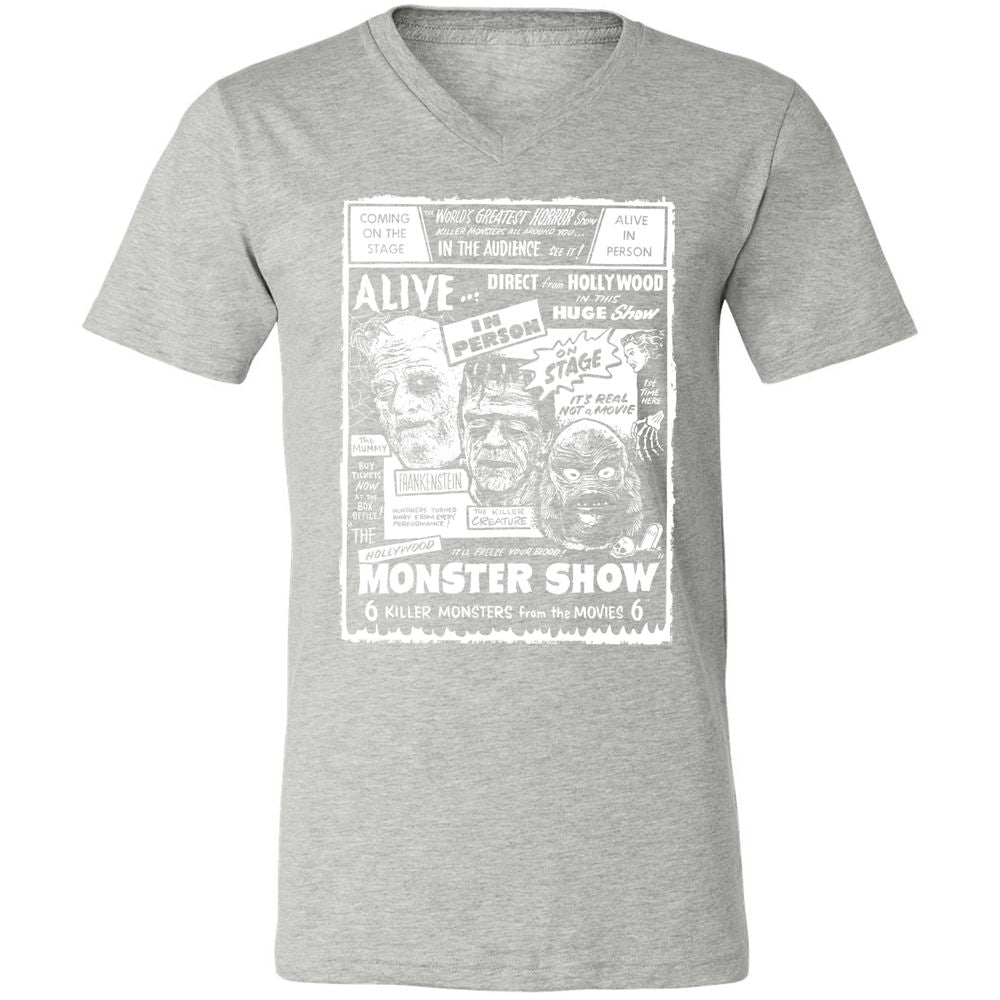 Unisex V-Neck T-Shirt - KCURS8MW - Athletic Heather - 7