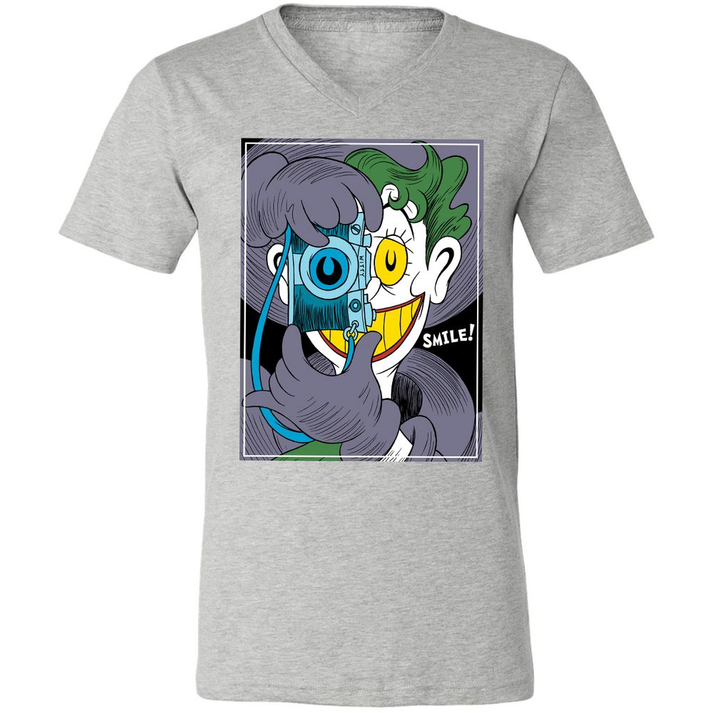 Unisex V-Neck T-Shirt - 6TDVBLV7 - Athletic Heather - 7