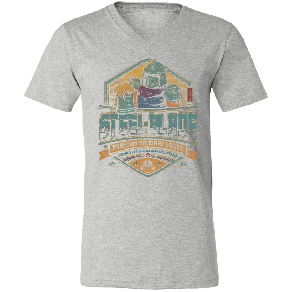 Unisex V-Neck T-Shirt - CQ81CDZS - Athletic Heather - 7