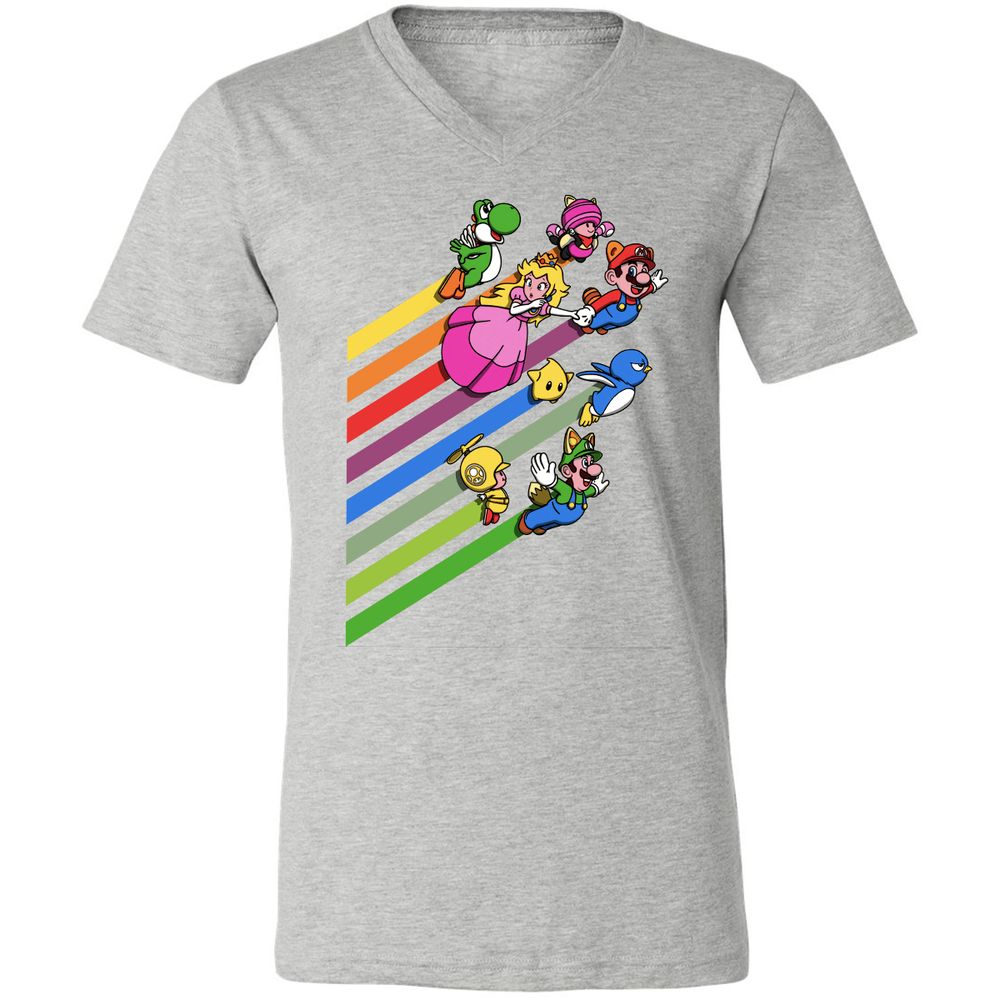 Unisex V-Neck T-Shirt - 87BABBB8 - Athletic Heather - 7
