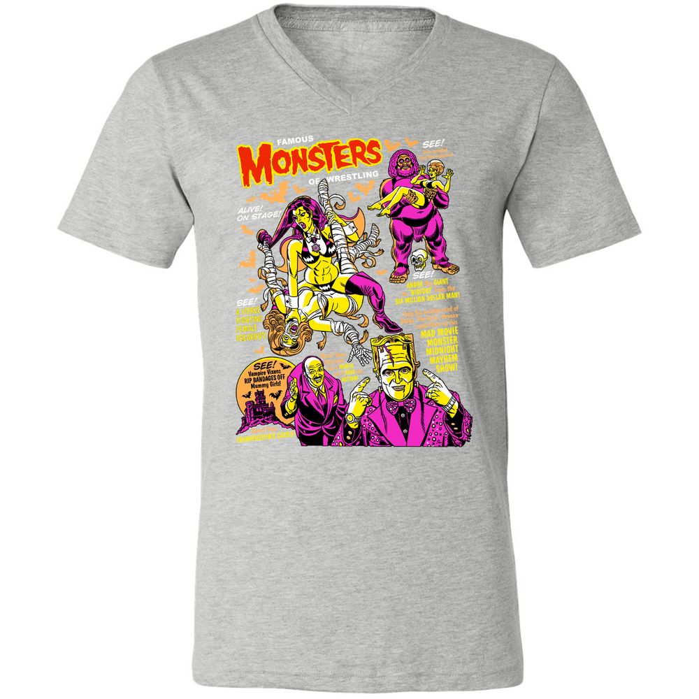 Unisex V-Neck T-Shirt - R3VU4U6T - Athletic Heather - 7