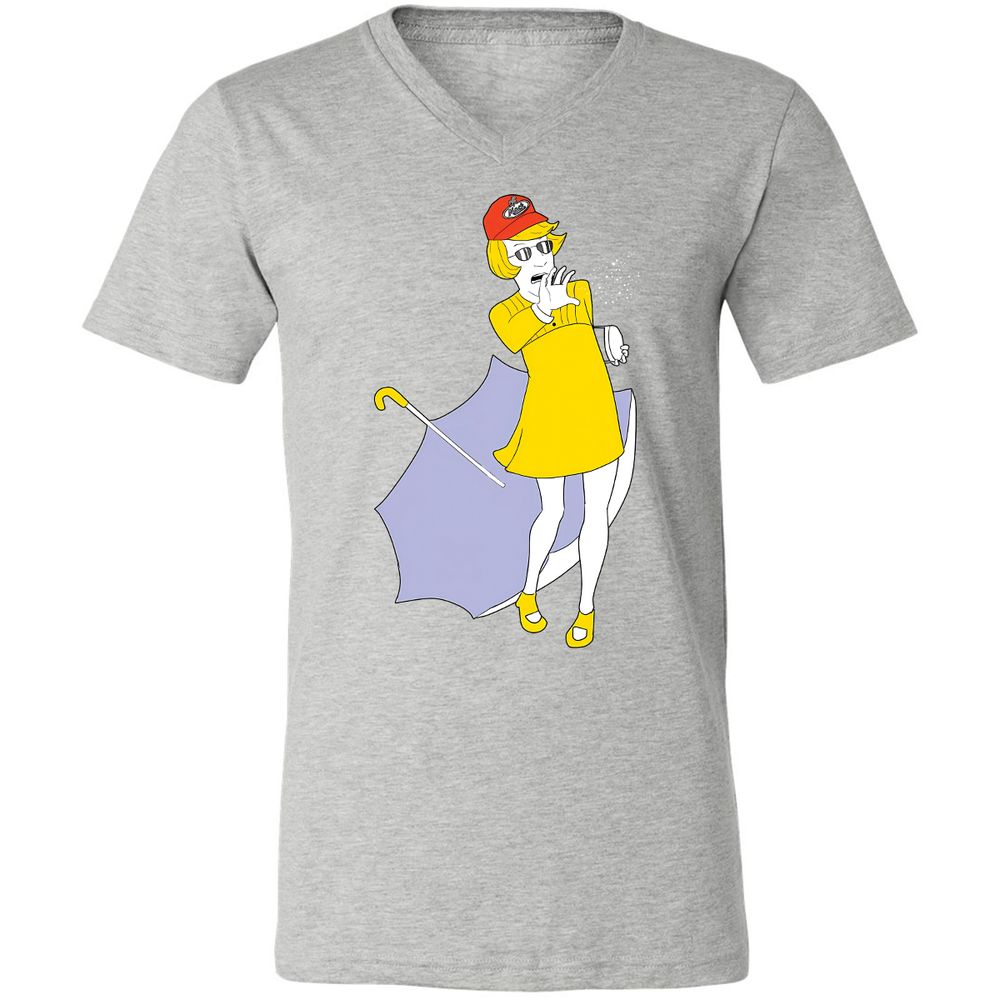 Unisex V-Neck T-Shirt - YTFQAKHL - Athletic Heather - 7