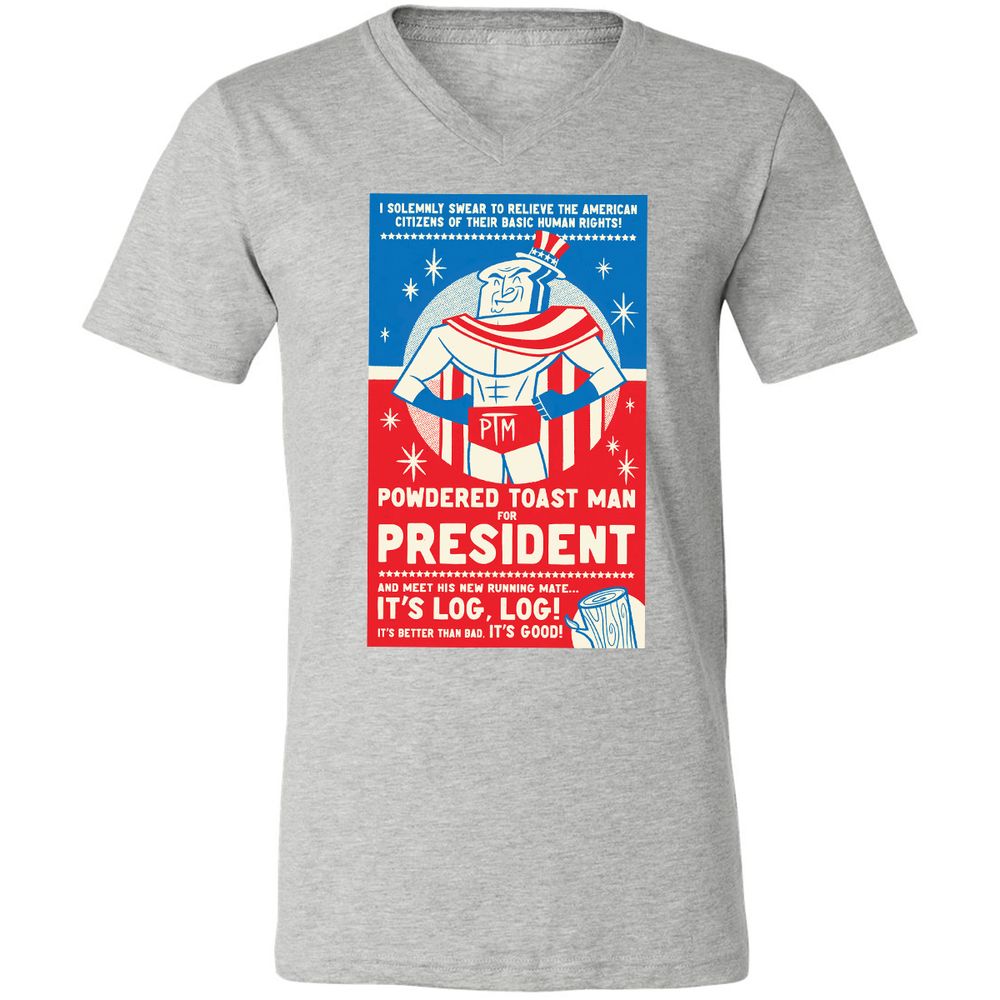 Unisex V-Neck T-Shirt - 22QSRA2A - Athletic Heather - 7