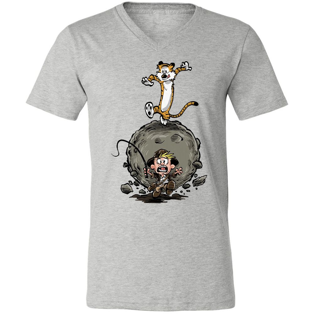 Unisex V-Neck T-Shirt - Y27DQTJR - Athletic Heather - 7