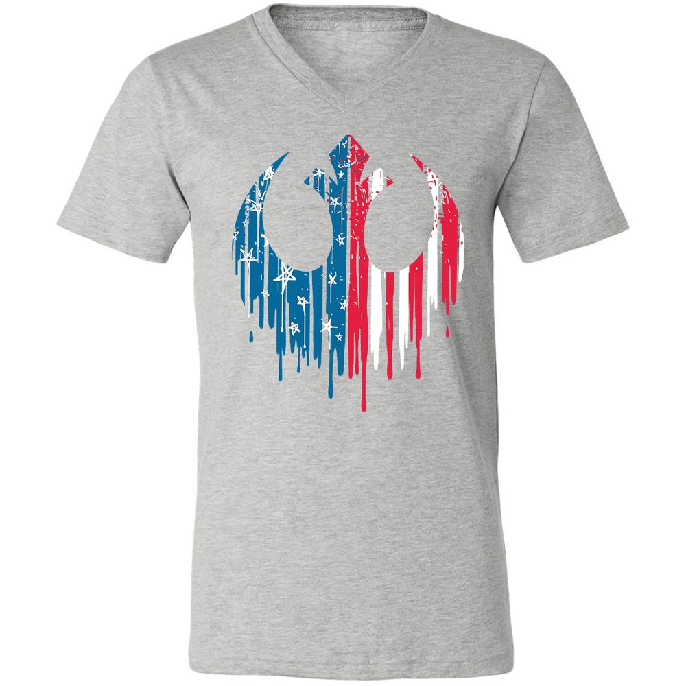 Unisex V-Neck T-Shirt - 6MXHH2TR - Athletic Heather - 7