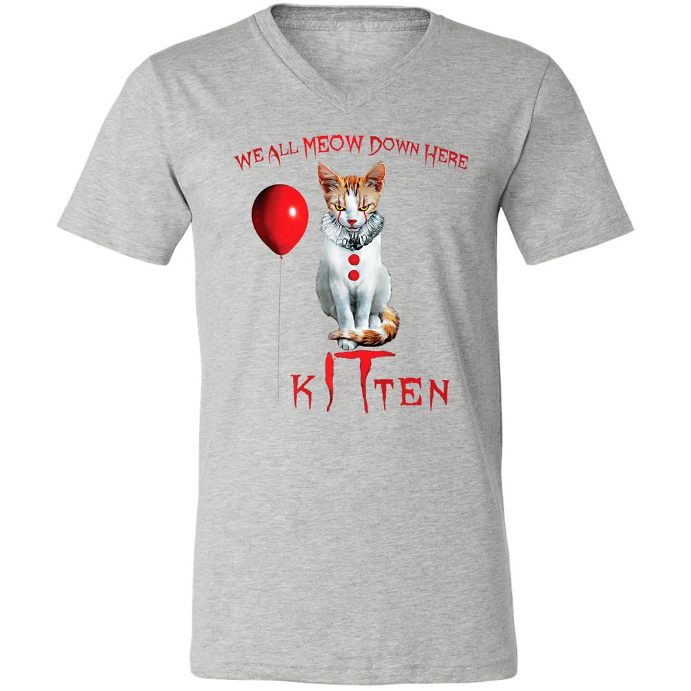 Unisex V-Neck T-Shirt - TNHZ7U8B - Athletic Heather - 7